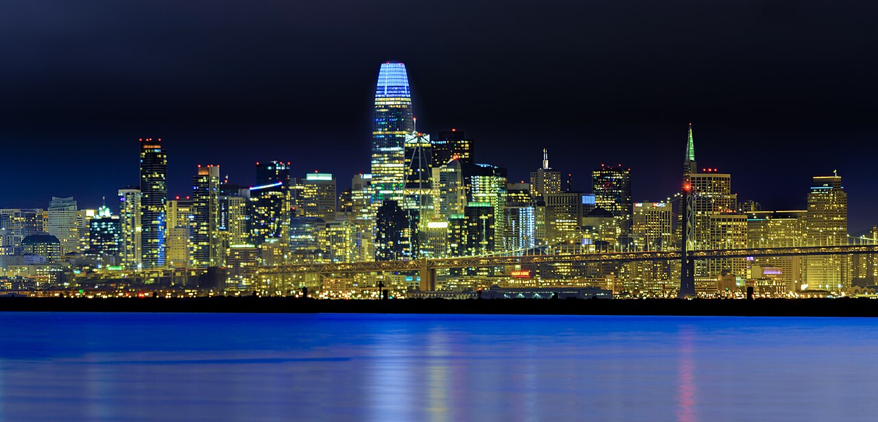 San Francisco skyline at night